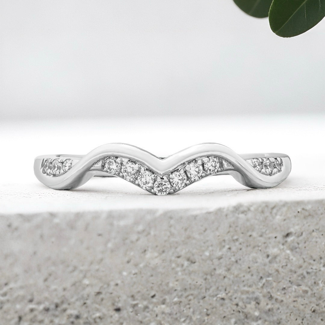 Load image into Gallery viewer, LUCCE FIORE™ Sei Flush 0.11ctw Lab Diamond 14K White Gold
