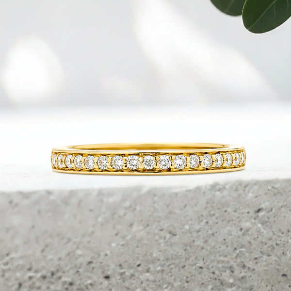 LUCCE CARLA™ Band Lab Diamond 0.21ctw 18K Yellow Gold