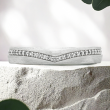 Load image into Gallery viewer, Lucce Caleb Luxe Brushed 4mm 14K White Gold
