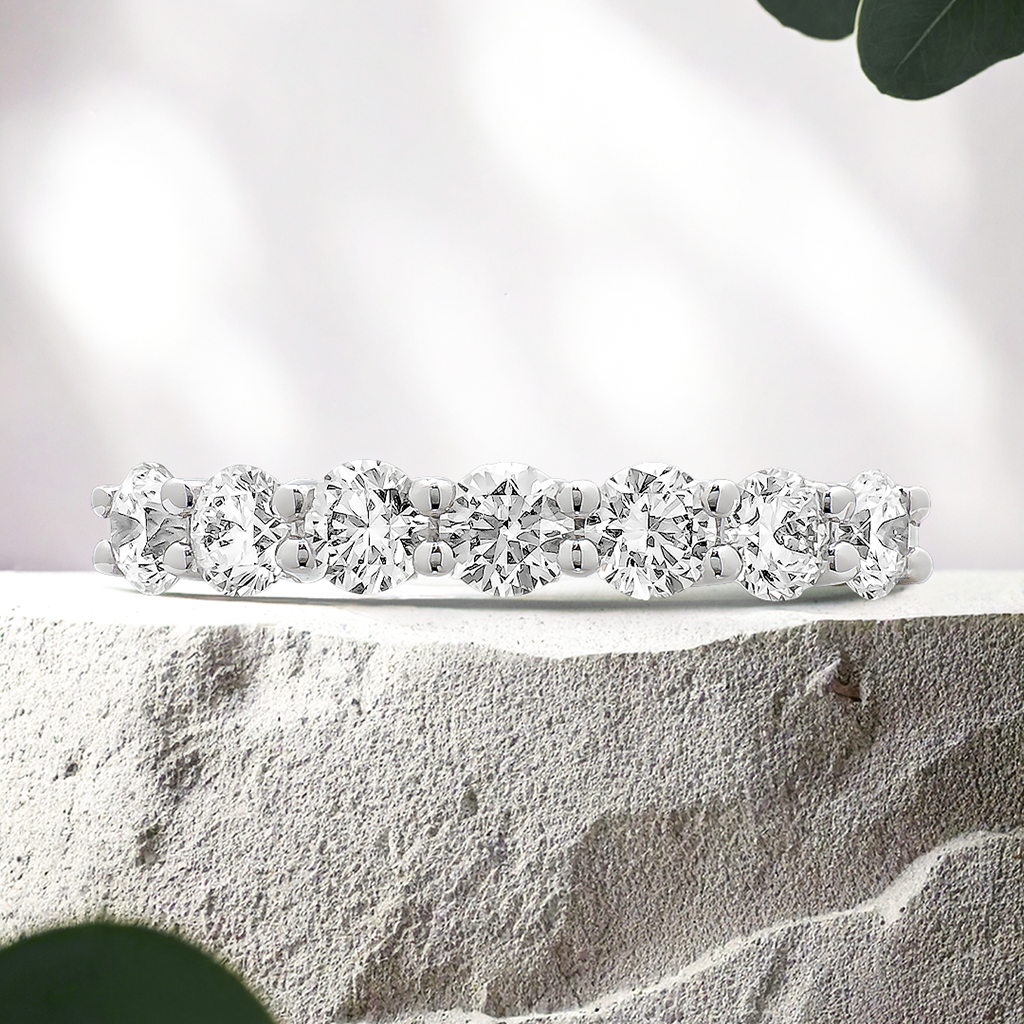 Load image into Gallery viewer, LUCCE RIVERA™ 7-Stone Round Natural Diamond 1.19ctw Platinum
