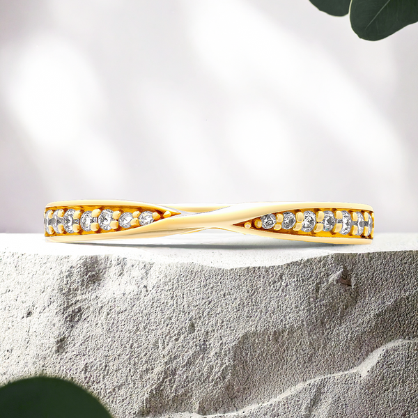 Lucce Riza 0.14ctw Lab Diamond 14K Yellow Gold