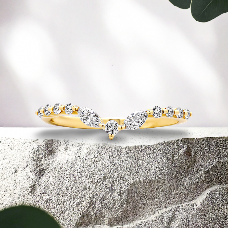 Load image into Gallery viewer, LUCCE GENIA™ Band 0.35ctw Lab Diamond 14K Yellow Gold
