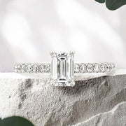 LUCCE FIRENZE™ Pavé Emerald Natural Diamond 0.61ct E VVS2 GIA 18K White Gold