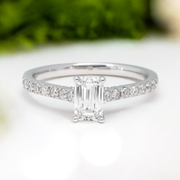 LUCCE FIRENZE™ Pavé Emerald Natural Diamond 0.61ct E VVS2 GIA 18K White Gold