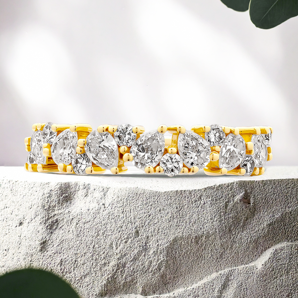 Lucce Eloisa 1.25CTW Lab Diamond 18K Yellow Gold