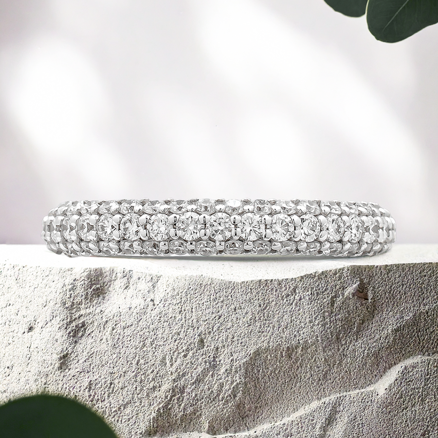 Load image into Gallery viewer, LUCCE LUXE™ Band 0.75CTW Lab Diamond 14K White Gold
