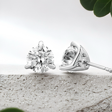 Load image into Gallery viewer, Lucce Jasmine Stud 2.00CTW SUPERNOVA Moissanite 14K White Gold
