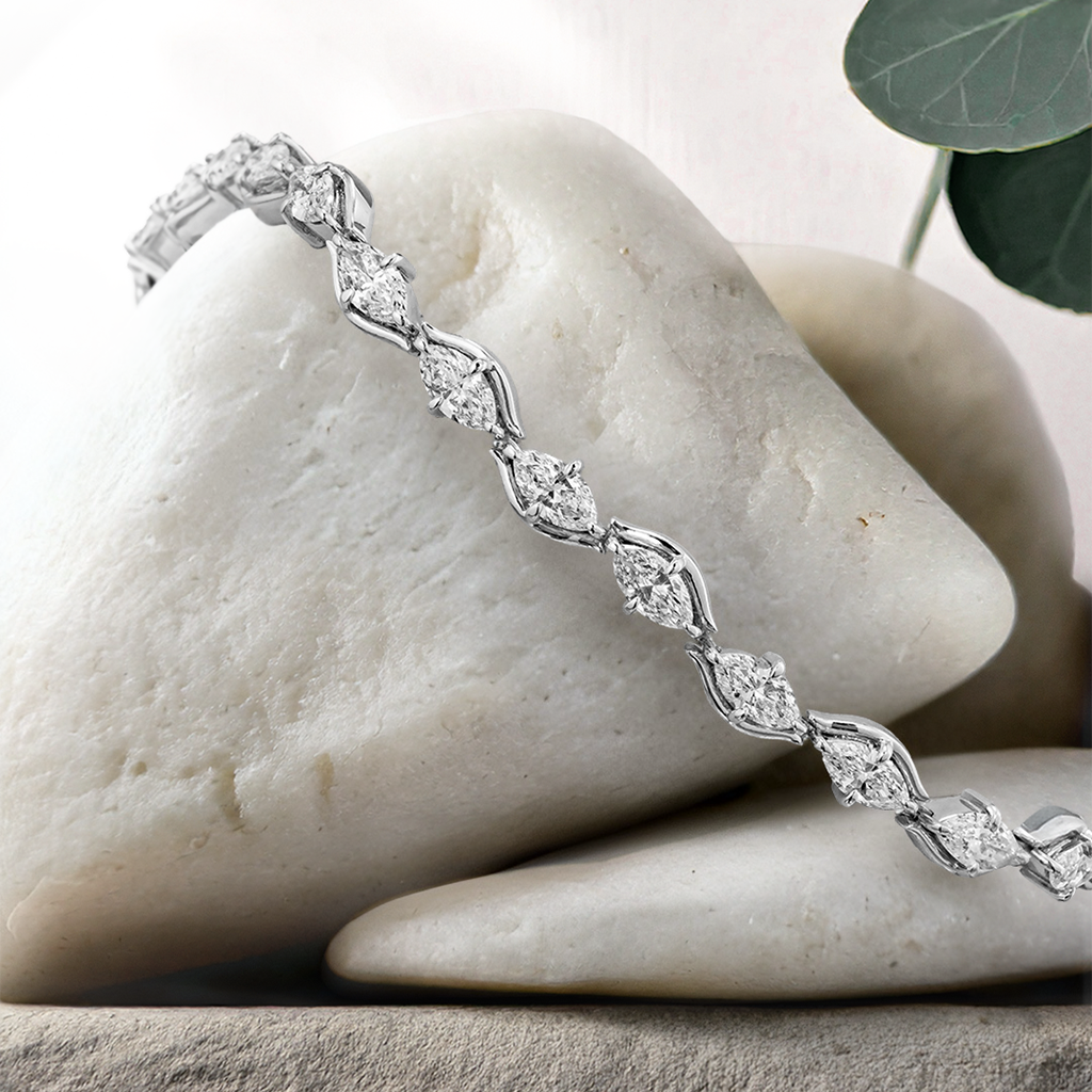Load image into Gallery viewer, LUCCE CONSTANCE™ Tennis Bracelet 5.50ctw Lab Diamond 14K White Gold
