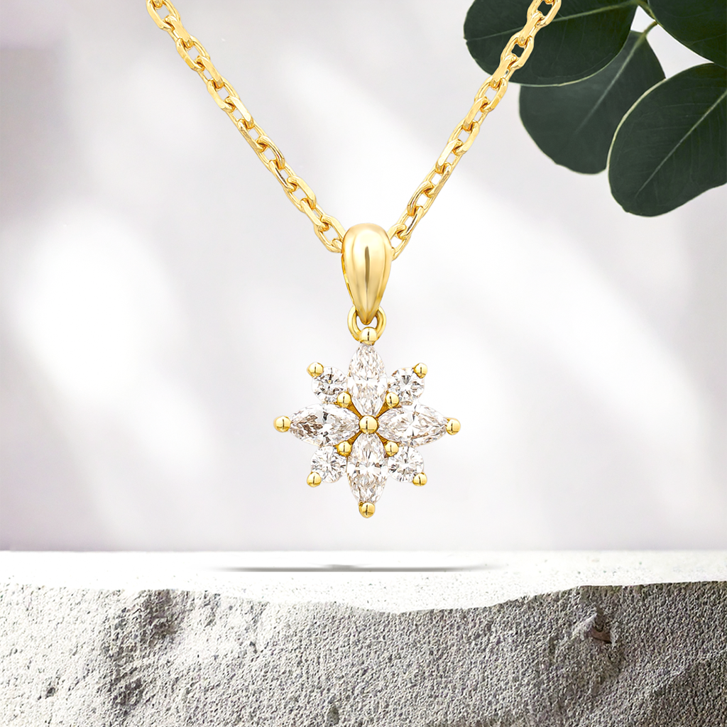Lucce Constance Si Necklace 0.48 CTW Lab Diamond 18K Yellow Gold