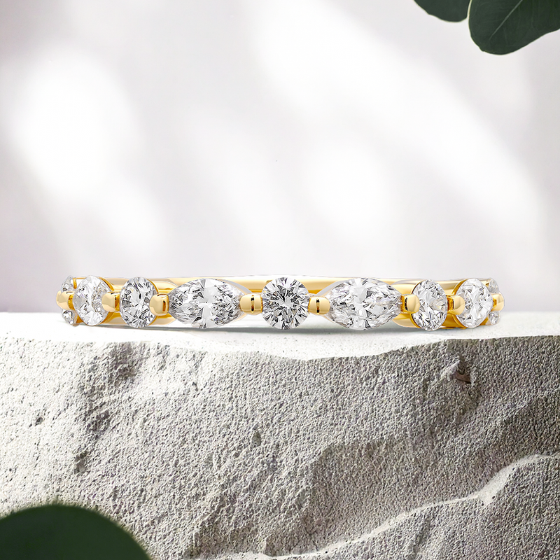 Lucce Paula Band 0.78ctw Lab Diamond 14K Yellow Gold