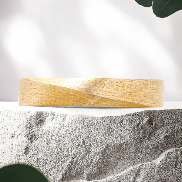 Lucce Arcus Brushed 4mm 14K Yellow Gold