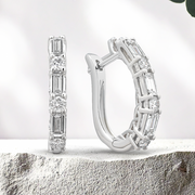 LUCCE DELLA™ Hoop Earrings 1.44ctw Lab Diamond 14K White Gold