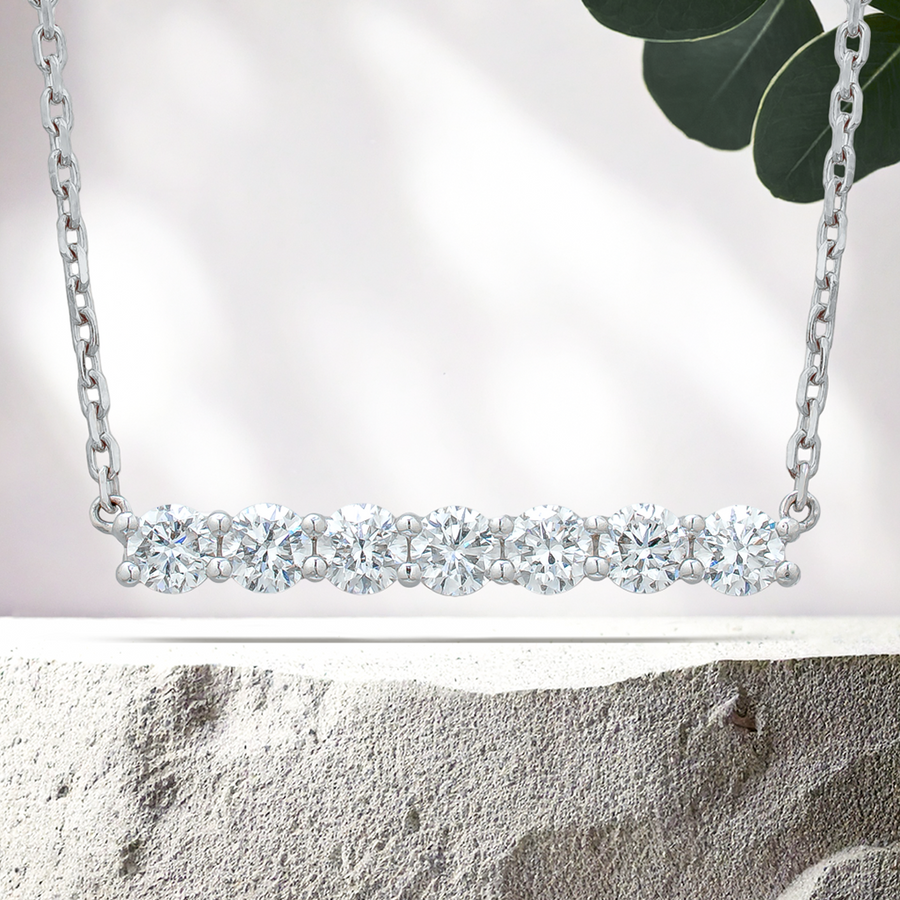 Load image into Gallery viewer, LUCCE RIVERA™ Necklace 1.19ctw Lab Diamond Platinum
