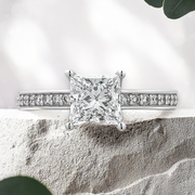 LUCCE KAELA™ Princess Lab Diamond 1.06ct E VVS2 IGI 14K White Gold