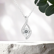 LUCCE FIORE™ Infinity Necklace Natural Diamond 0.70ctw (0.50ct E VS2 Ex GIA Center Stone) Platinum