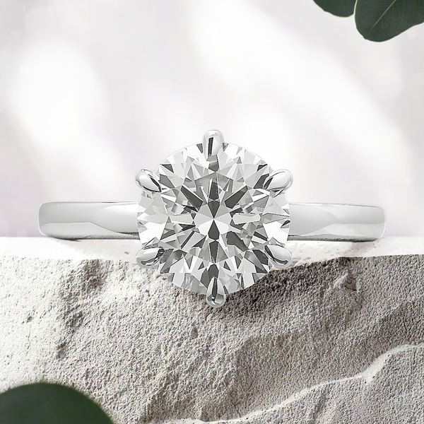 Lucce Verona Round Lab Diamond 2.02ct D VVS2 ld IGI 18K White Gold