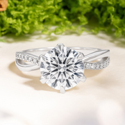 LUCCE FIORE™ Sei Round Lab Diamond 2.50ct D VS1 Id IGI Platinum