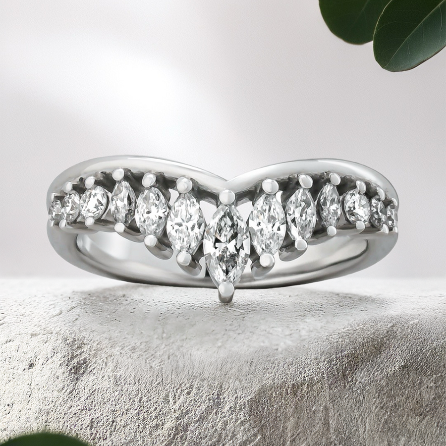 Load image into Gallery viewer, LUCCE CONSTANCE™ Chevron 1.26ctw Lab Diamond Platinum
