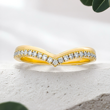 Load image into Gallery viewer, Lucce Lira 0.23ctw Natural Diamond 14K Yellow Gold
