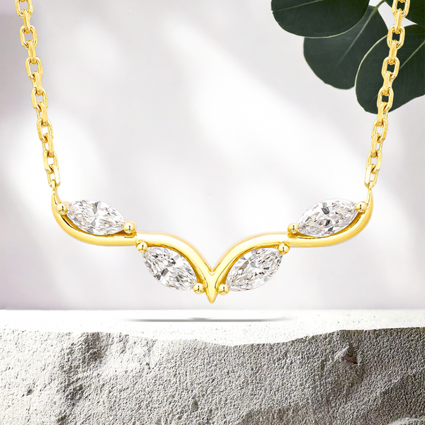 Lucce Constance Infini Necklace 1.00CTW Lab Diamond 18K Yellow Gold