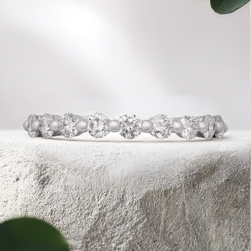 Lucce Chiesa 0.54CTW Natural Diamond 18K White Gold