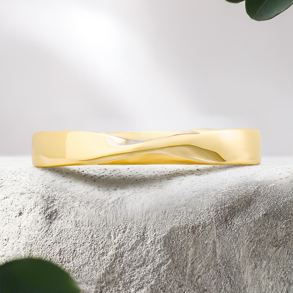 Lucce Esso Polished 3mm 14K Yellow Gold