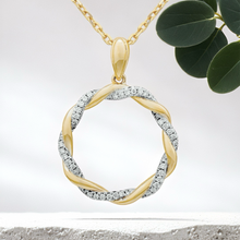 Load image into Gallery viewer, Lucce Fiore Necklace Natural Diamond 0.24CTW 14K Yellow and White Gold

