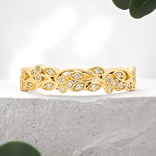 Load image into Gallery viewer, Lucce Christine Band 0.23CTW Lab Diamond 14K Yellow Gold
