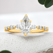 Load image into Gallery viewer, LUCCE MARCHESA™ Pear Natural Diamond 1.01ct H VS1 GIA 18K Yellow Gold
