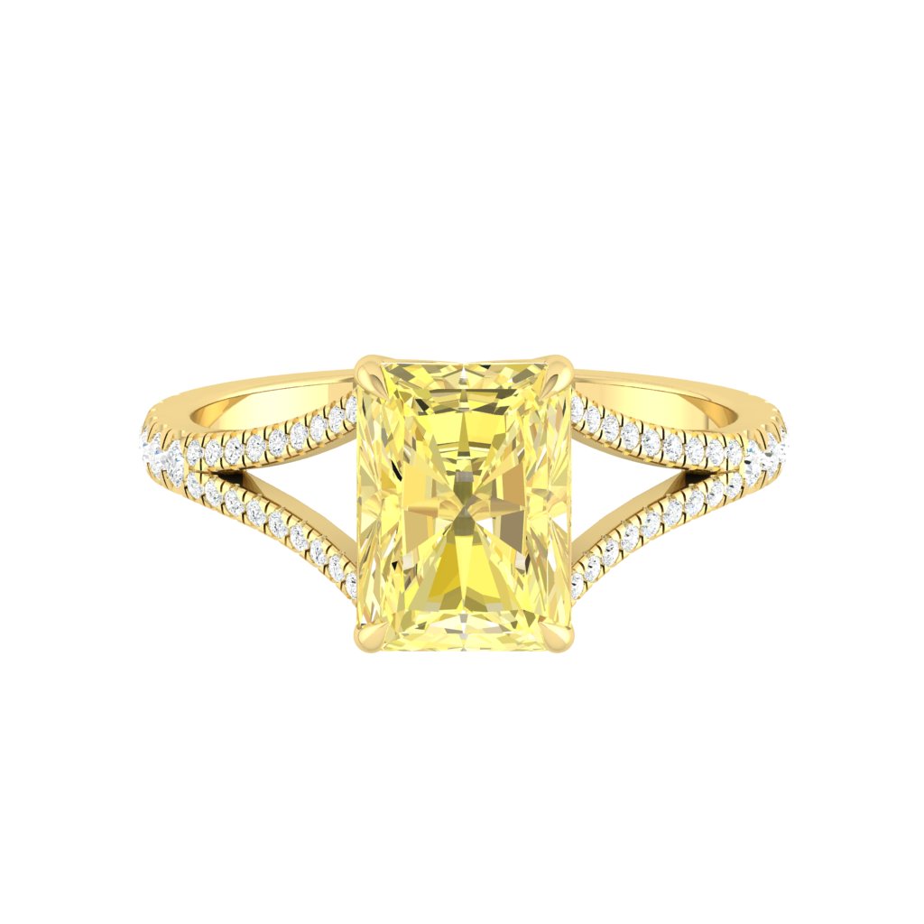 Load image into Gallery viewer, LUCCE LARA™ Radiant Sunburst™ Lab Diamond 1.46ct Fancy Vivid Yellow VVS2 IGI 18K Yellow Gold

