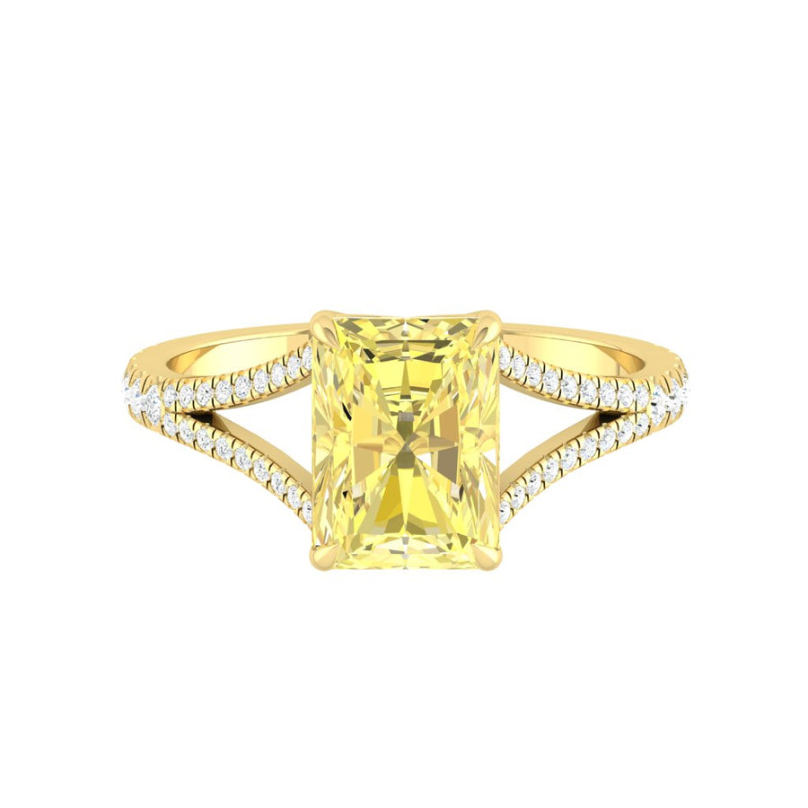 Load image into Gallery viewer, LUCCE LARA™ Radiant Sunburst™ Lab Diamond 1.46ct Fancy Vivid Yellow VVS2 IGI 18K Yellow Gold
