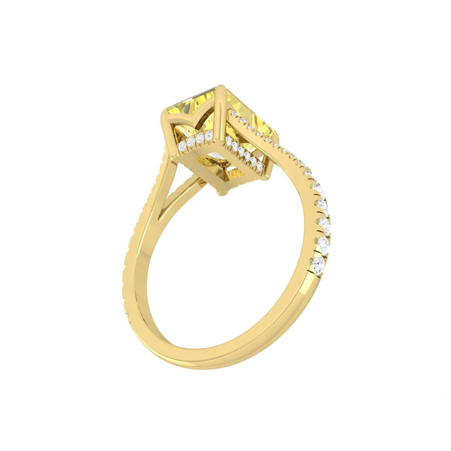 Load image into Gallery viewer, LUCCE LARA™ Radiant Sunburst™ Lab Diamond 1.46ct Fancy Vivid Yellow VVS2 IGI 18K Yellow Gold
