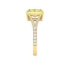 Load image into Gallery viewer, Lara Sunburst Radiant Lab Diamond 1.46ct Fancy Vivid Yellow VVS2 18K Yellow Gold
