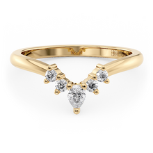 Load image into Gallery viewer, LUCCE Contoured with Round and Pear Diamonds in Gold or Platinum
