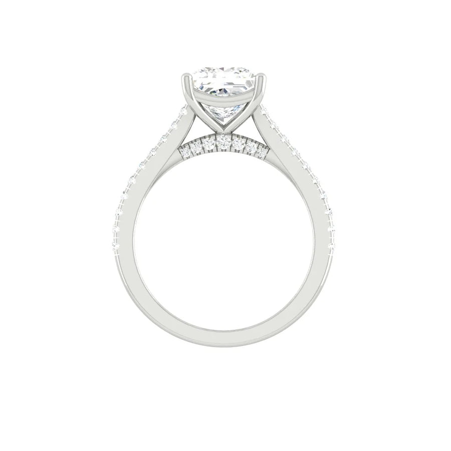Load image into Gallery viewer, LUCCE FIRENZE™ Pavé Princess Natural Diamond 0.50ct F VS1 Ex GIA Platinum
