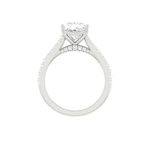 Load image into Gallery viewer, Lucce Firenze Pavé Princess Natural Diamond 0.50ct F VS1 Ex GIA Platinum
