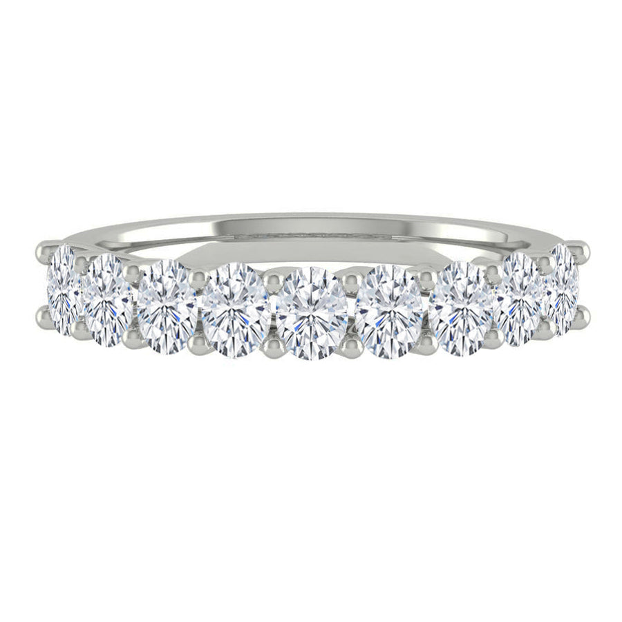 Load image into Gallery viewer, oval cut eternity ring white gold
