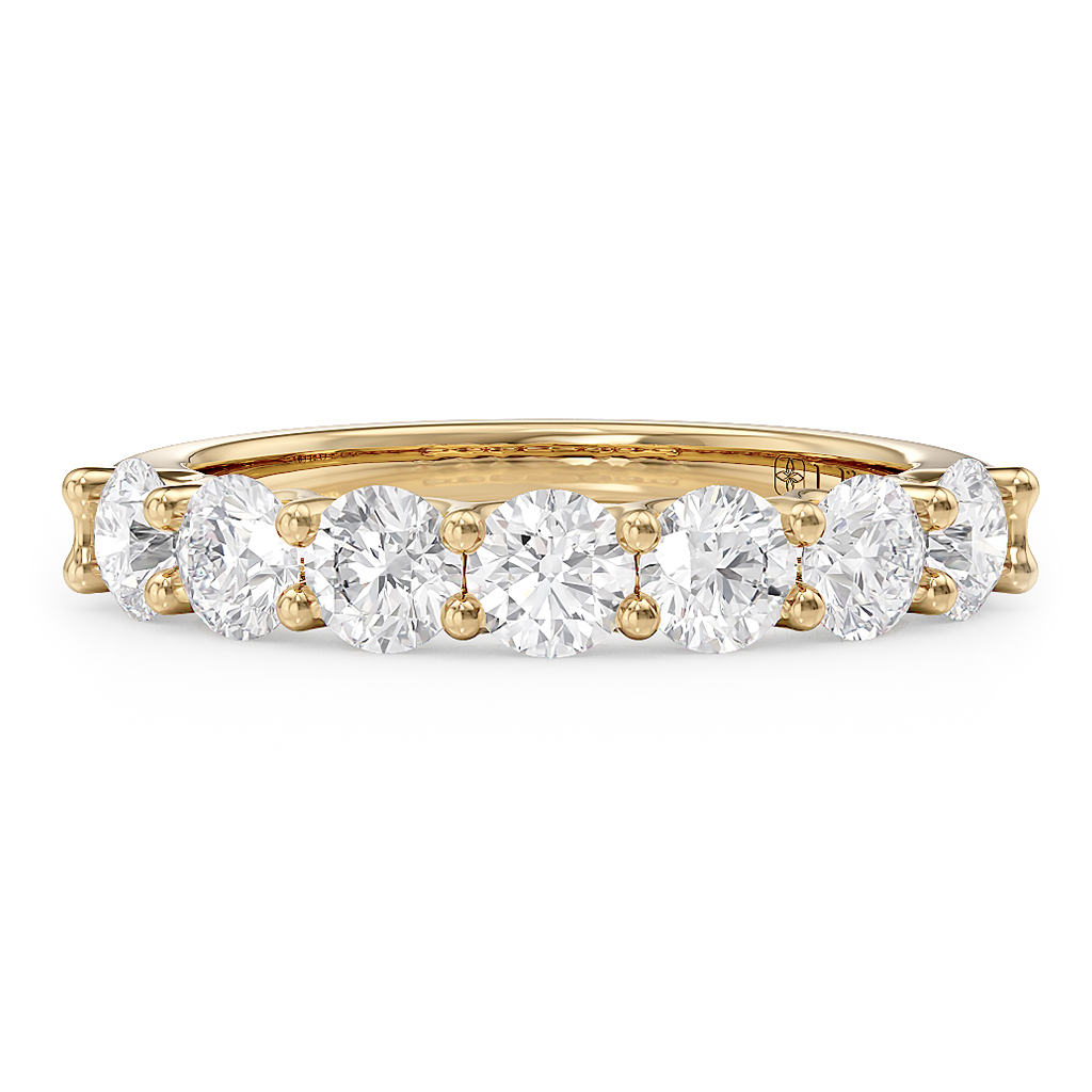 Load image into Gallery viewer, LUCCE RIVERA™ 7-Stone Round Lab Diamond 1.19ctw 14K Yellow Gold
