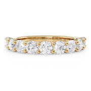 LUCCE RIVERA™ 9-stone Round 0.99ctw Lab Diamond 14K Yellow Gold