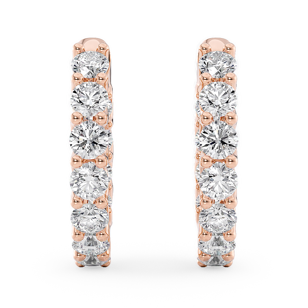 Load image into Gallery viewer, LUCCE RIVERA™ Eternity Hoop Earrings Diamond
