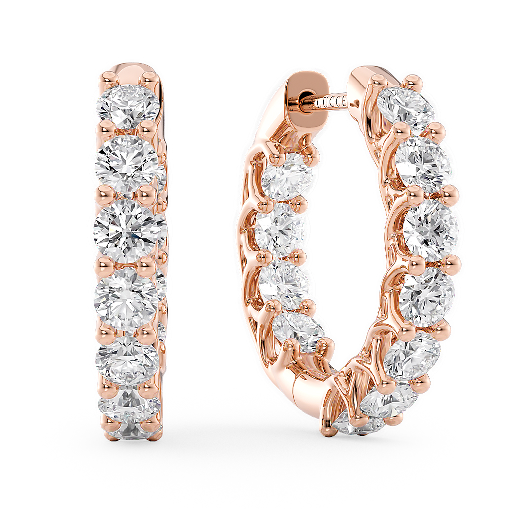 Load image into Gallery viewer, LUCCE RIVERA™ Eternity Hoop Earrings Diamond
