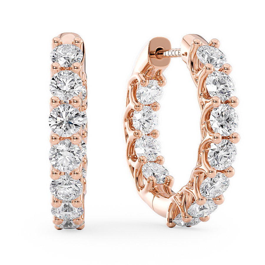 Load image into Gallery viewer, LUCCE RIVERA™ Eternity Hoop Earrings Diamond
