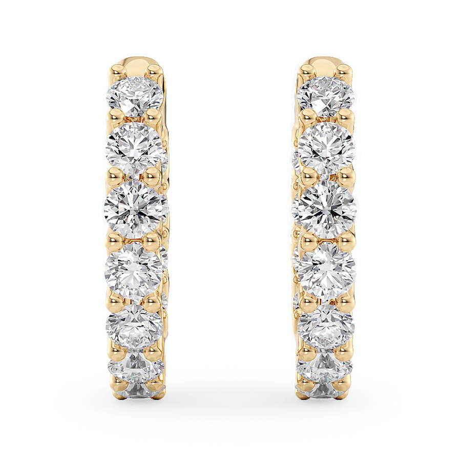 Load image into Gallery viewer, LUCCE RIVERA™ Eternity Hoop Earrings Diamond
