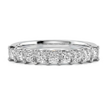 Load image into Gallery viewer, LUCCE RIVERA™ 9-stone Princess 0.90ctw Lab Diamond 14K White Gold
