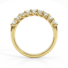 Load image into Gallery viewer, Lucce Rivera 9-stone Princess 0.90ctw Lab Diamond 14K Yellow Gold
