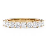 LUCCE RIVERA™ 9-stone Princess 0.90ctw Lab Diamond 14K Yellow Gold