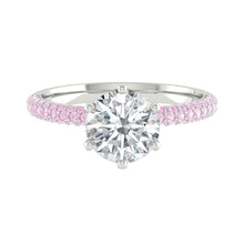 Load image into Gallery viewer, Moissanite engagement ring with pink diamonds Philippines
