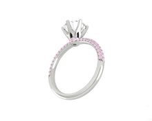 Load image into Gallery viewer, Moissanite engagement ring with pink diamonds Philippines
