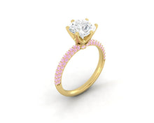 Load image into Gallery viewer, Moissanite engagement ring with pink diamonds Philippines
