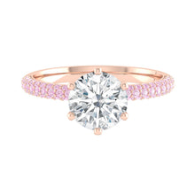 Load image into Gallery viewer, Moissanite engagement ring with pink diamonds Philippines
